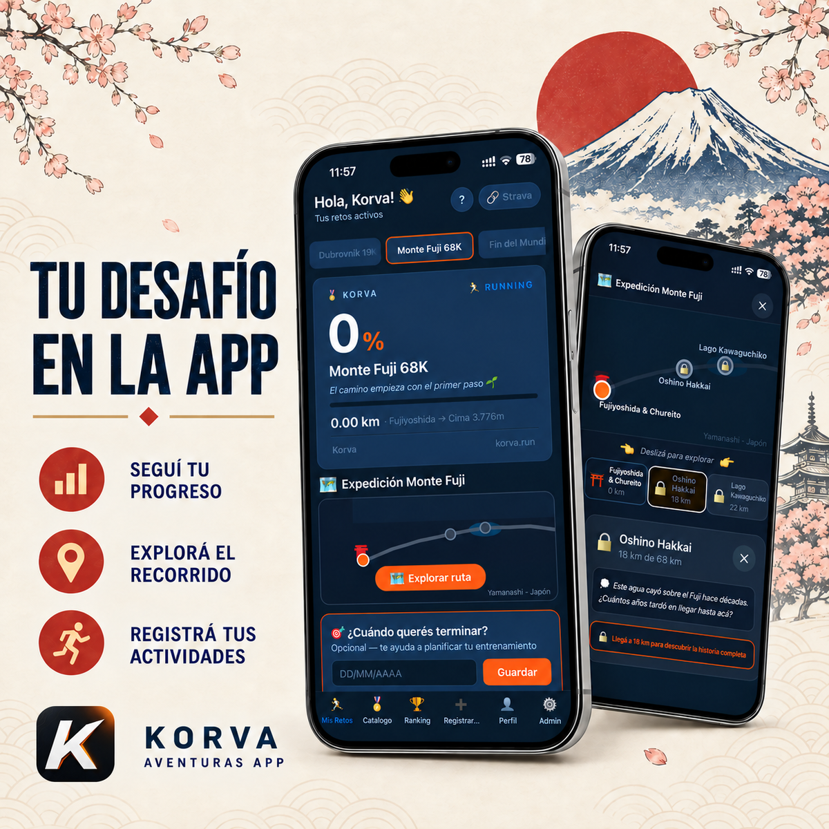 Desafío Virtual 68km – Monte Fuji